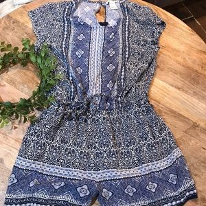 Artisan NY Blue Print Romper
